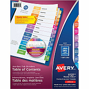 Avery Ready Index Table of Contents Dividers for Laser and Inkjet Printers, Jan-Dec (AVE11127)