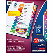 Avery Ready Index Table of Content Dividersfor Laser and Inkjet Printers (AVE11188)