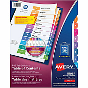 Avery Ready Index Table of Content Dividers for Laser and Inkjet Printers (AVE11196)
