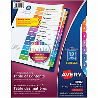 Avery Ready Index Table of Content Dividers for Laser and Inkjet Printers (AVE11196)