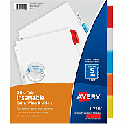 Avery Big Tab Extra-Wide Insertable Dividers (AVE11220)