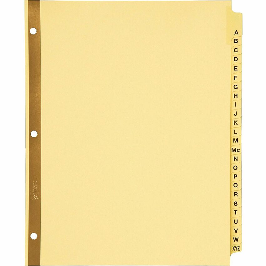 Avery Laminated Dividers - Gold Reinforced (AVE11306)