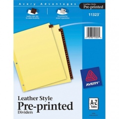 Avery Preprinted Tab Dividers - Clear Reinforced Edge (11323)