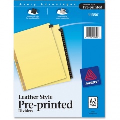 Avery Preprinted Tab Dividers - Gold Reinforced Edge (11350)