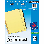 Avery Preprinted Tab Dividers - Gold Reinforced Edge (AVE11352)