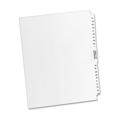 Avery Premium Collated Legal Exhibit Dividers with Table of Contents Tab - Avery Style (AVE11396)