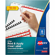 Avery Print & Apply Label Unpunched Dividers - Index Maker Easy Apply Label Strip (AVE11432)