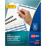 Avery Print & Apply Label Unpunched Dividers - Index Maker Easy Apply Label Strip (AVE11442)