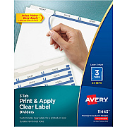Avery Print & Apply Clear Label Dividers - Index Maker Easy Apply Label Strip (AVE11445)