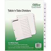 Avery B/W Print Table of Contents Tab Dividers (AVE11672)