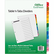 Avery Table 'N Tab Monthly Divider Set (AVE11679)