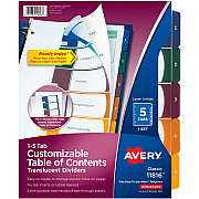 Avery Ready Index Customizable TOC Binder Dividers (AVE11816)
