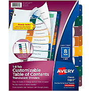 Avery Ready Index Customizable TOC Binder Dividers (AVE11817)