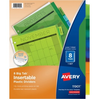Avery Big Tab Insertable Plastic Dividers (11901)