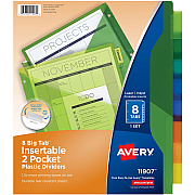 Avery Big Tab Insertable 2-Pocket Dividers (AVE11907)
