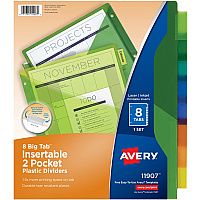 Avery Big Tab Insertable 2-Pocket Dividers (AVE11907)
