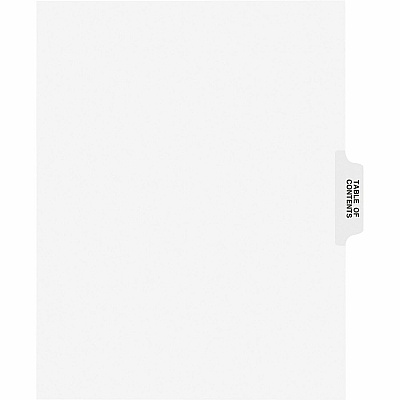 Avery Individual Legal Exhibit Dividers - Avery Style - Unpunched (AVE11910)