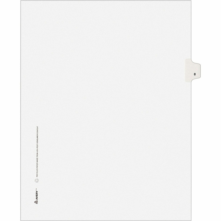 Avery Individual Legal Exhibit Dividers - Avery Style - Unpunched (AVE11918)