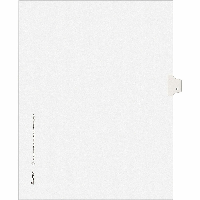 Avery Individual Legal Exhibit Dividers - Avery Style - Unpunched (AVE11921)