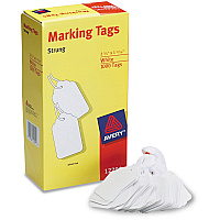 Avery Marking Tags, Strung, 2-3/4" x 1-11/16" , 1,000 Tags (AVE12201)