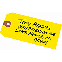 Avery Unstrung Shipping Tags, 11.5 pt. Stock, 4-3/4" x 2-3/8" , 1,000 Yellow Hang Tags (AVE12325)