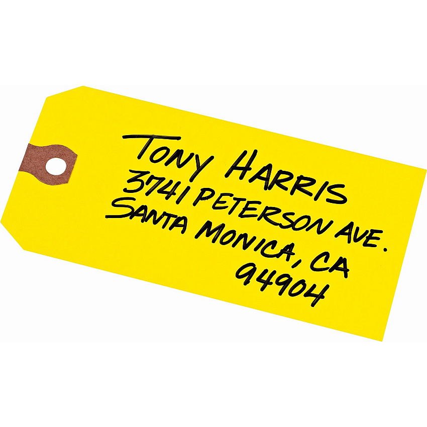 Avery Unstrung Shipping Tags, 11.5 pt. Stock, 4-3/4" x 2-3/8" , 1,000 Yellow Hang Tags (AVE12325)