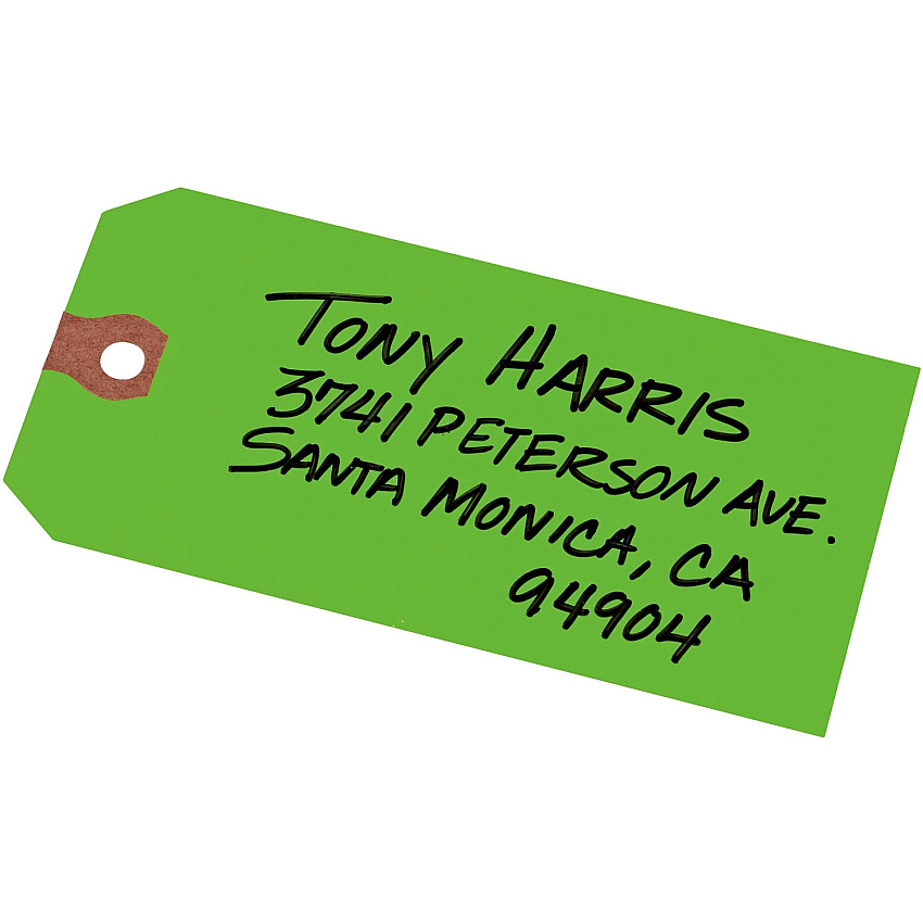 Avery Unstrung Shipping Tags, 11.5 pt. Stock, 4-3/4" x 2-3/8" , 1,000 Green Hang Tags (AVE12365)