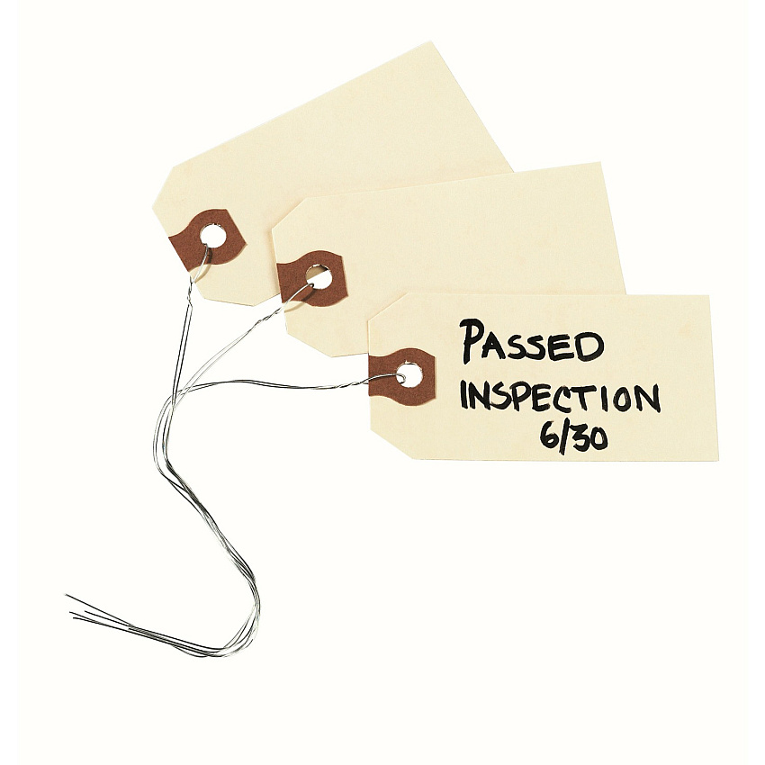 Avery Shipping Tags with Wire, 11.5 pt. Stock, 3-1/4" x 1-5/8" , 1,000 Manila Hang Tags (AVE12602)