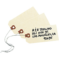 Avery Shipping Tags with Wire, 11.5 pt. Stock, 4-1/4" x 2-1/8" , 1,000 Manila Hang Tags (AVE12604)