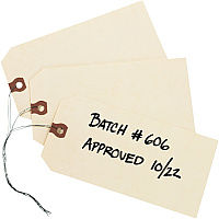 Avery Shipping Tags with Wire, 11.5 pt. Stock, 6-1/4" x 3-1/8" , 1,000 Manila Hang Tags (AVE12608)