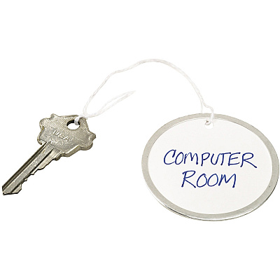 Avery 2-1/4" Metal Rim Key Tags, Strung, White, 500 Tags (AVE14316)