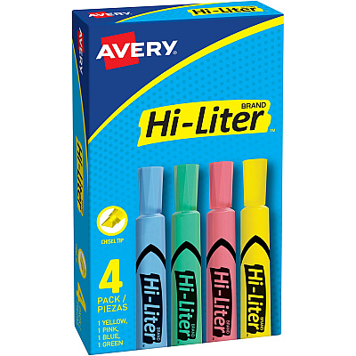 Avery Hi-Liter Desk-Style Highlighters (AVE17752)