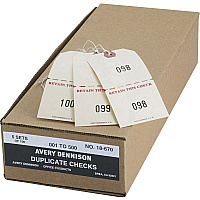 Avery Duplicate Auto Park Tags, Manila, Strung, 4-3/4" x 2-3/8" , 500 Tags (AVE18670)