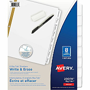 Avery Big Tab Write & Erase Dividers 8 Tabs 8 tabs (AVE23078)