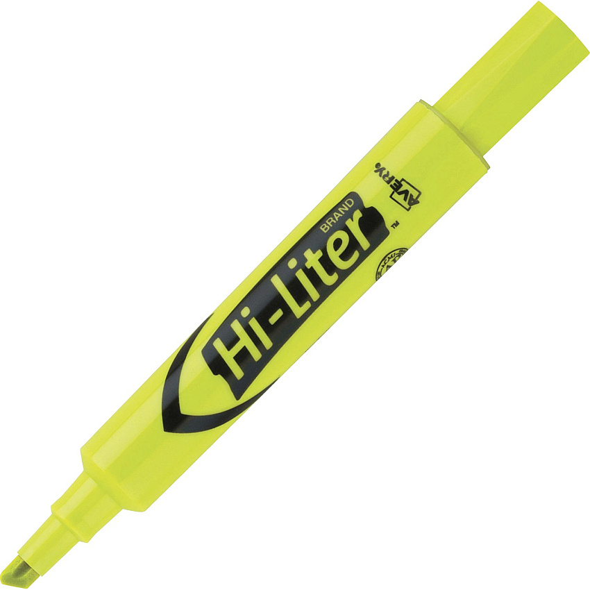 Avery Desk-Style, Fluorescent Yellow, 1 Count (AVE24000)