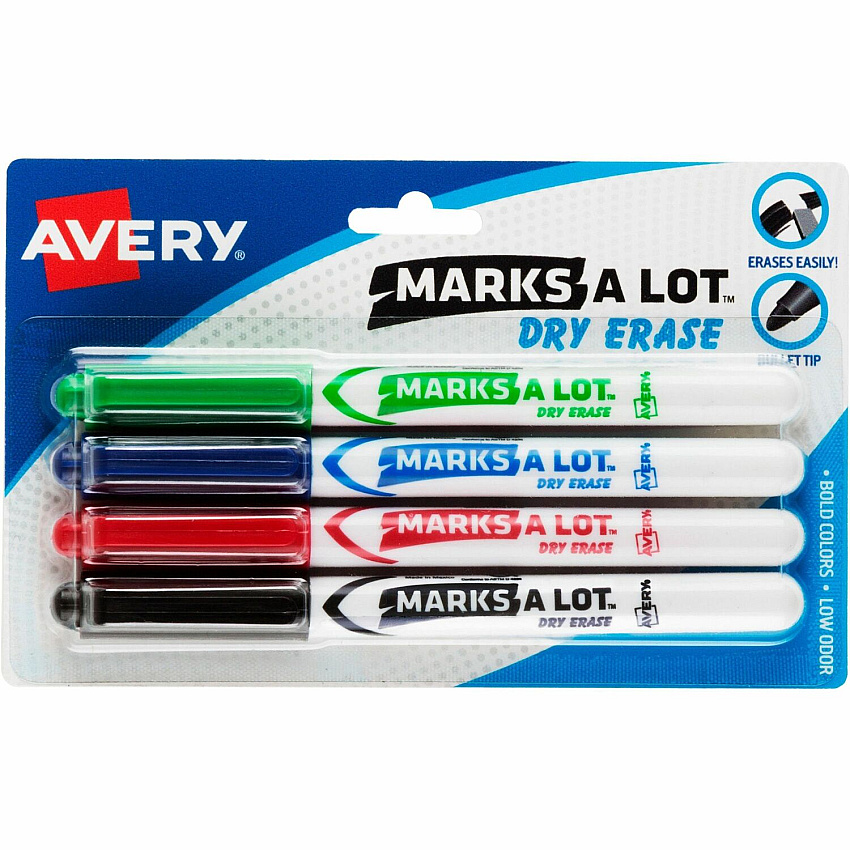 Avery Pen-Style Dry Erase Markers (AVE24459)