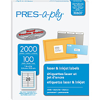 PRES-a-ply White Labels (AVE30601)