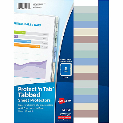 Avery Tabbed Sheet Protectors (AVE74160)
