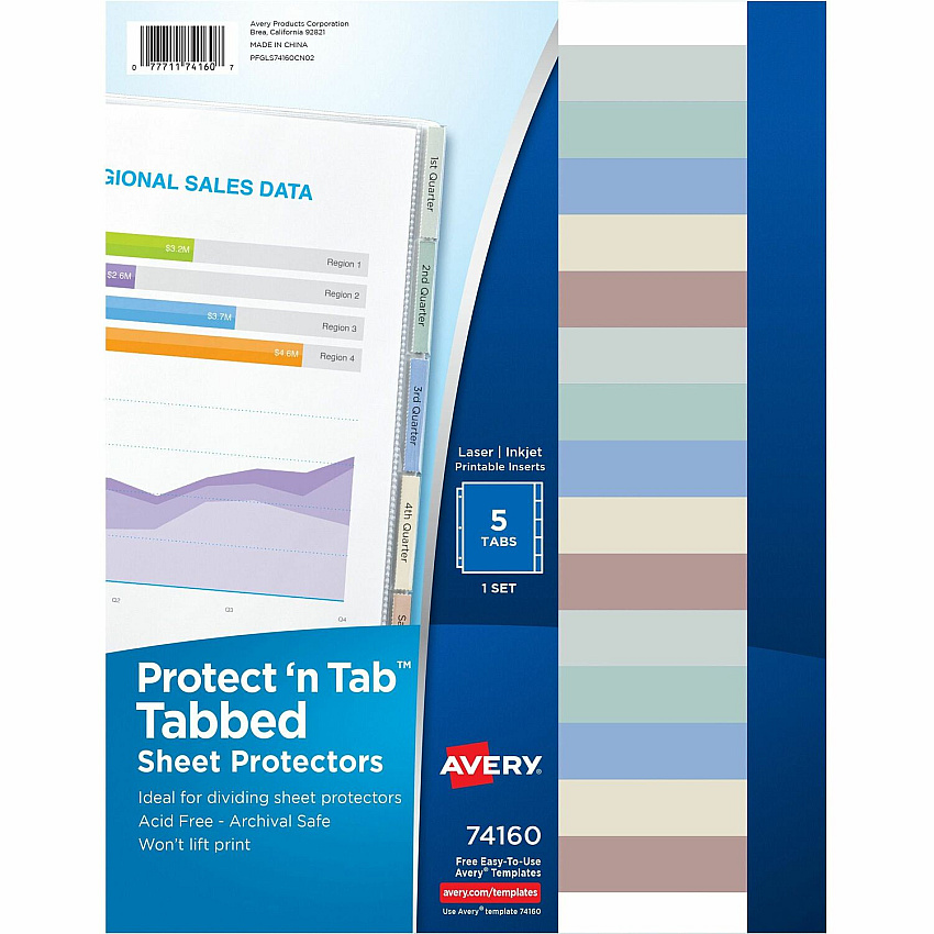 Avery Tabbed Sheet Protectors (AVE74160)
