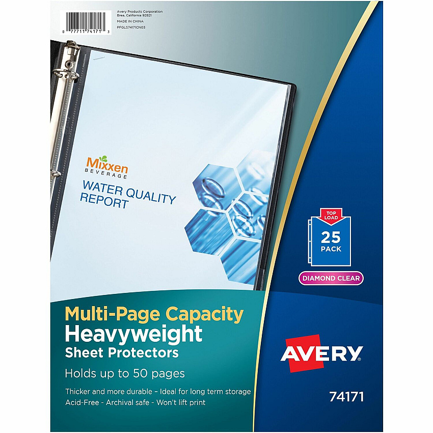 Avery Diamond Clear Multi-Page Capacity Sheet Protectors (AVE74171)