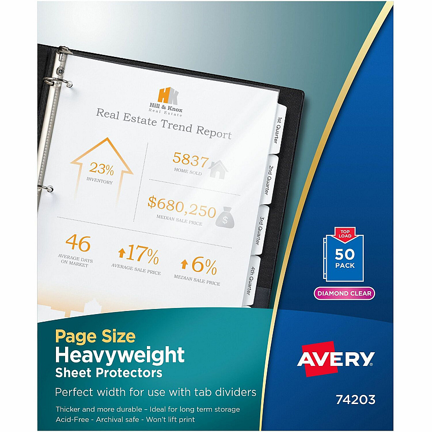 Avery Page Size Sheet Protectors (AVE74203)
