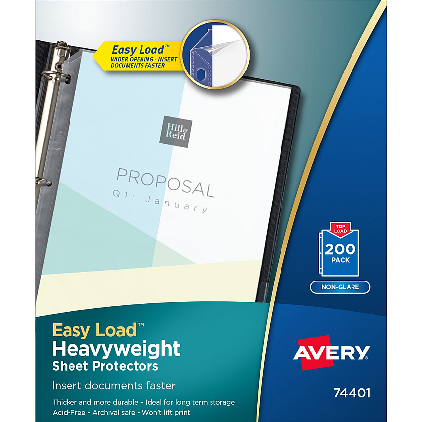 Avery Non-Glare Heavyweight Sheet Protectors (AVE74401)