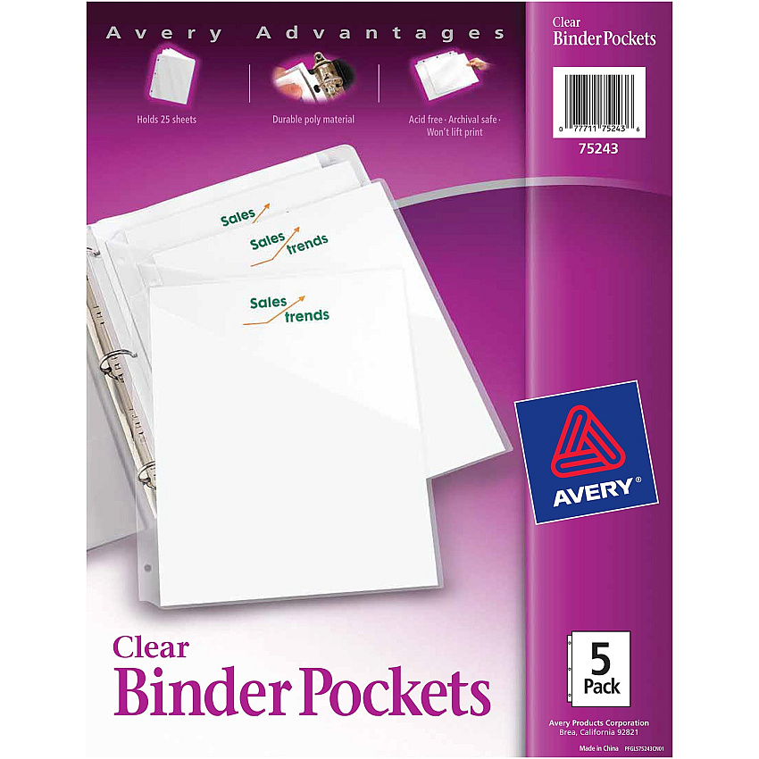 Avery Durable Letter Vinyl File Pocket (AVE75243)