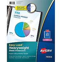 Top-load Poly Sheet Protectors, Heavy, Letter, Diamond Clear, 25/pack, 20/carton (AVE75304)