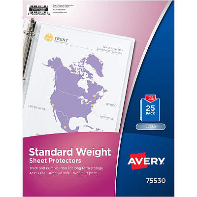 Avery Standard-Weight Sheet Protectors (AVE75530)
