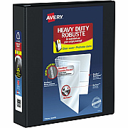 Avery Heavy Duty View Binder 2" , One Touch Locking D Rings, Black (AVE79692)