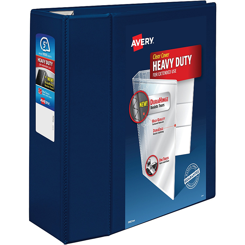 Avery Heavy-Duty View Navy Blue 5" Binder (AVE79806)