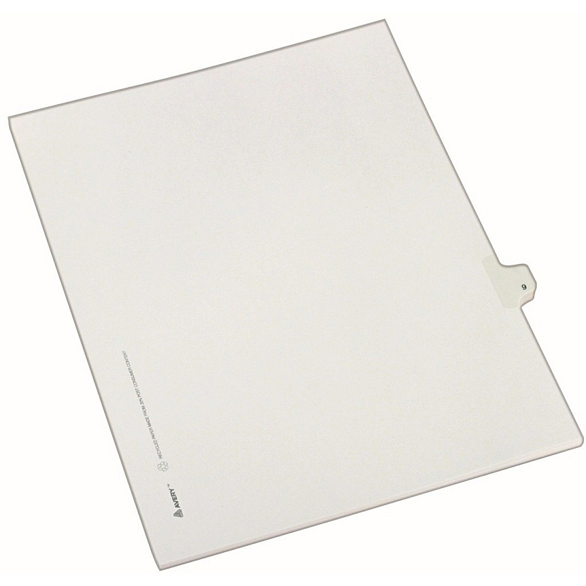 Avery Individual Legal Dividers Allstate(R) Style, Letter Size, Side Tab #9 (82207)