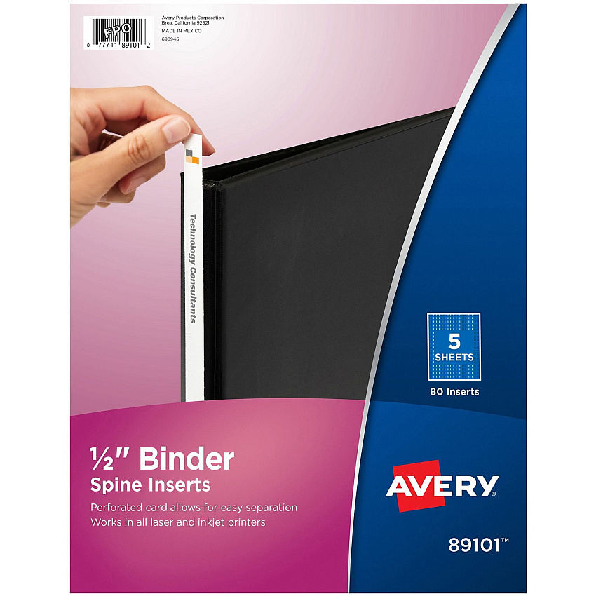 Avery Binder Spine Inserts (AVE89101)