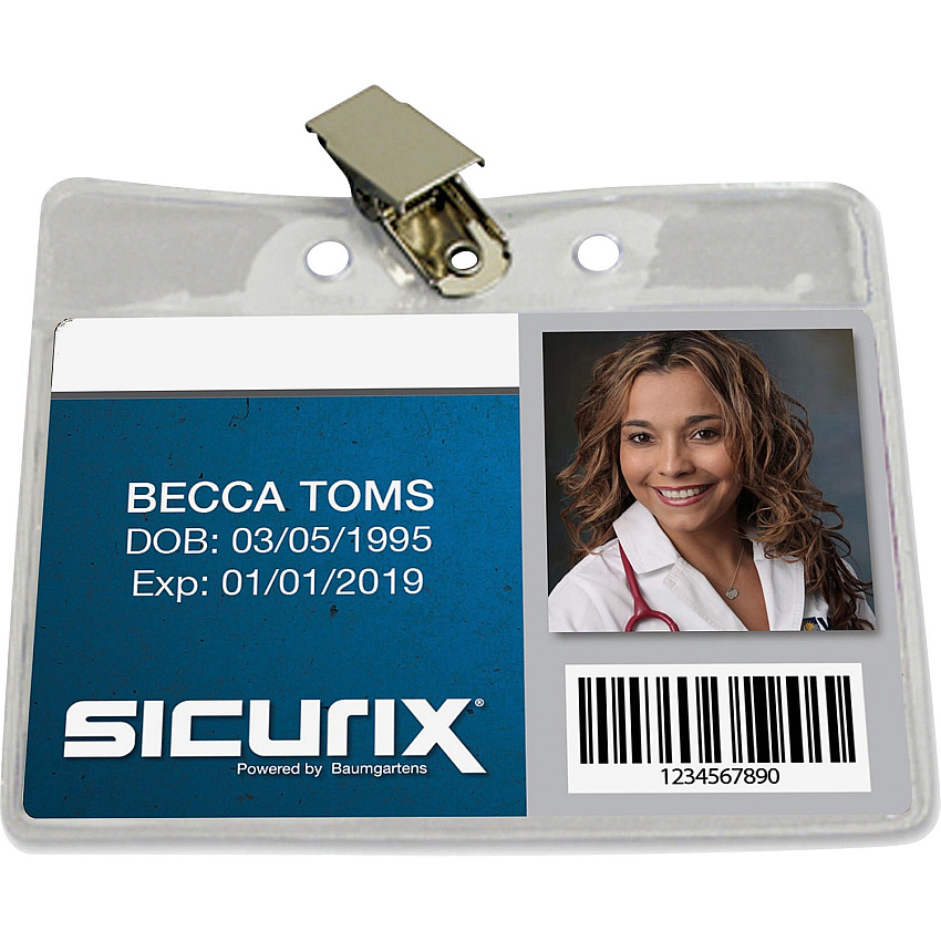 SICURIX Horizontal Badge Holder with Clip (BAU67850)